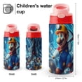 thumbnail image 2 of Super Mario Water Bottle, Insulated Water Cup with Pull Top Cap, 304 Stainless Steel, Leakproof Sport Cup, 350 ML, 2 of 8