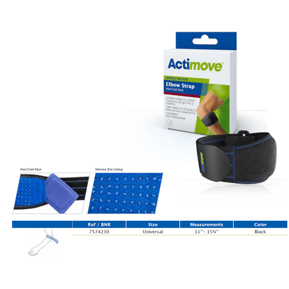 Actimove Elbow Strap Hot/Cold Pack Universal, Black