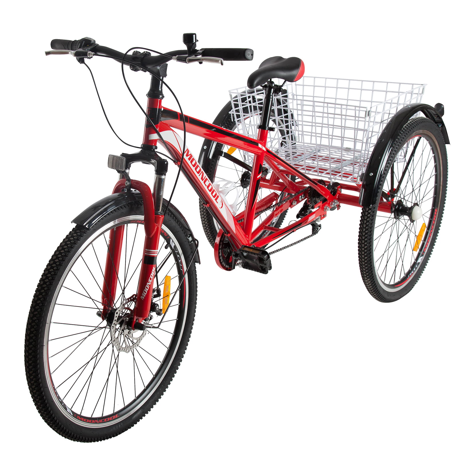 Adult Tricycle 24" 7Speed 3Wheel Trike​ Sport Outdoor Bike W/store Basket &seat 