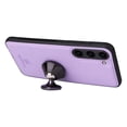 thumbnail image 4 of Allytechgroup Flip Case for Samsung Galaxy S24 FE with Credit Card Slot, RFID Blocking PU Leather Case with Hand Wrist Slim Fit Shockproof Full Body Protective Cover for Galaxy S24 FE, Purple, 4 of 6