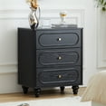 thumbnail image 6 of YOCWO 3 Drawer Nightstand, Classic Chest of Drawers with Arc Edge, Black, 6 of 9