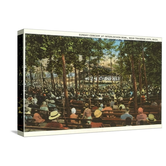 Art.com Interlochen Bowl, Traverse City, Michigan Stretched Canvas Print Wall Art, 18" x 12"
