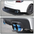 thumbnail image 2 of Spec-D Tuning 4" Stainless Steel Quad Burnt Tip Catback Exhaust System Compatible with 2015-2021 Subaru WRX STI, 2 of 7