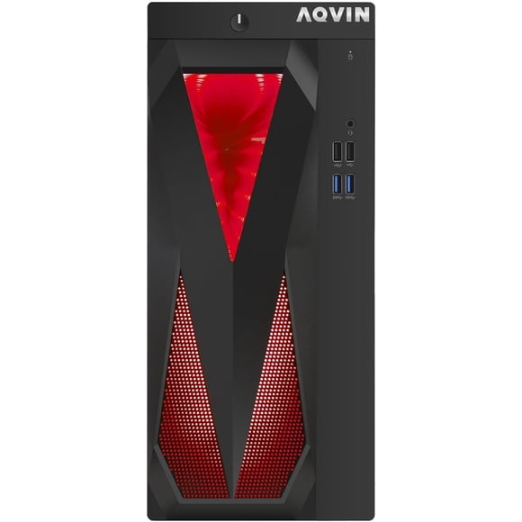 RGB Desktop PC Tower, Intel Core i5 Processor 8GB RAM 256GB SSD WiFi Bluetooth, 4K Support HDMI DisplayPort, Windows 11 Pro ~ AQVIN