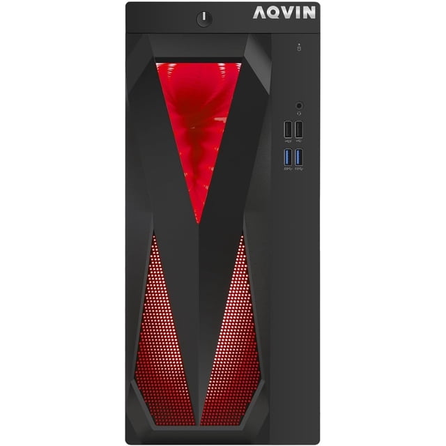 RGB Desktop PC Tower, Intel Core i5 Processor 8GB RAM 256GB SSD WiFi Bluetooth, 4K Support HDMI DisplayPort, Windows 11 Pro ~ AQVIN
