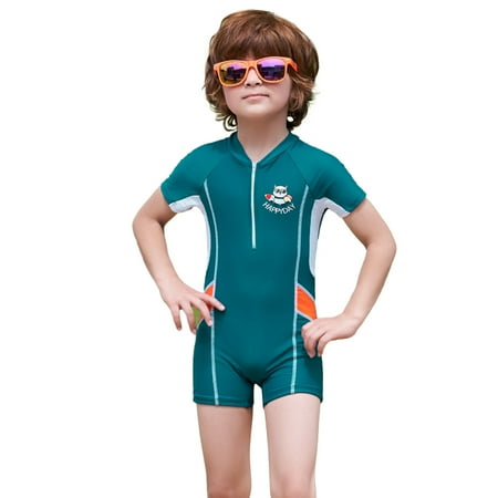 

Toddler Boys Short Sleeve Cartoon Printed Beach Wetsuit Bodysuits Swimsuit Bodysuits Boys Clothing