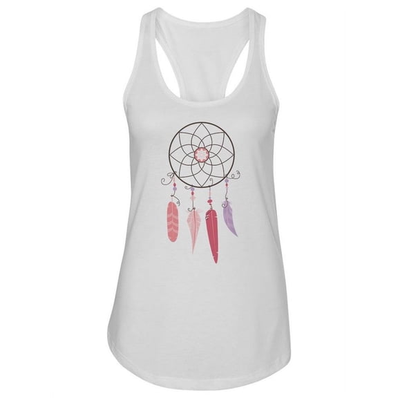 Dream Catcher With Pink Feathers Tank Women -Image by Shutterstock, Female Small
