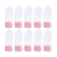 thumbnail image 1 of KLKCMS 10 Pieces Flower Gift Boxes Single Rose Flower Box Empty with Handle Transparent Pink, 1 of 9