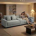 thumbnail image 5 of RIAFUN 111.8" Modular Sectional Sofa, 4-Seat Oversized Corduroy Couch with Storage Box, USB/Type-C Port & 2 Cup Holders for Living Room, Gray, 5 of 5