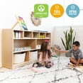 thumbnail image 6 of ECR4Kids 5+5 Cubby and Storage Mobile Tray Cabinet, Classroom Furniture, Natural, 6 of 10