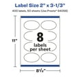 thumbnail image 6 of Avery Matte White Oval Labels, 2" x 3-1/3", 400 Labels, 6 of 8