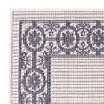 thumbnail image 3 of SAFAVIEH Machine Washable Rug Indoor/Outdoor Bermuda Collection - Bermuda Zoey Floral Bordered Indoor/Outdoor Runner Rug Ivory/Charcoal, 2' x 8', 3 of 5