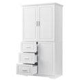thumbnail image 6 of Freestanding Storage Cabinet, MDF Tall And Wide Floor Cabinet With 3 Doors 2 Cabinet And 3 Drawers For Bathroom Kitchen Living Room Bedroom Storage, 6 of 8