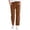 Brown, variant on Endives Womens Casual Pant Elastic Waist Straight Leg Pant Solid Color Casual Pants Loose Long Corduroy Pant Coffee