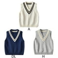 thumbnail image 4 of GYRATEDREAM Toddler Girls Boys V-Neck Pullover School Uniform Tops Sweater Vest Kid Sleeveless Vest Top Waistcoat, 4 of 4