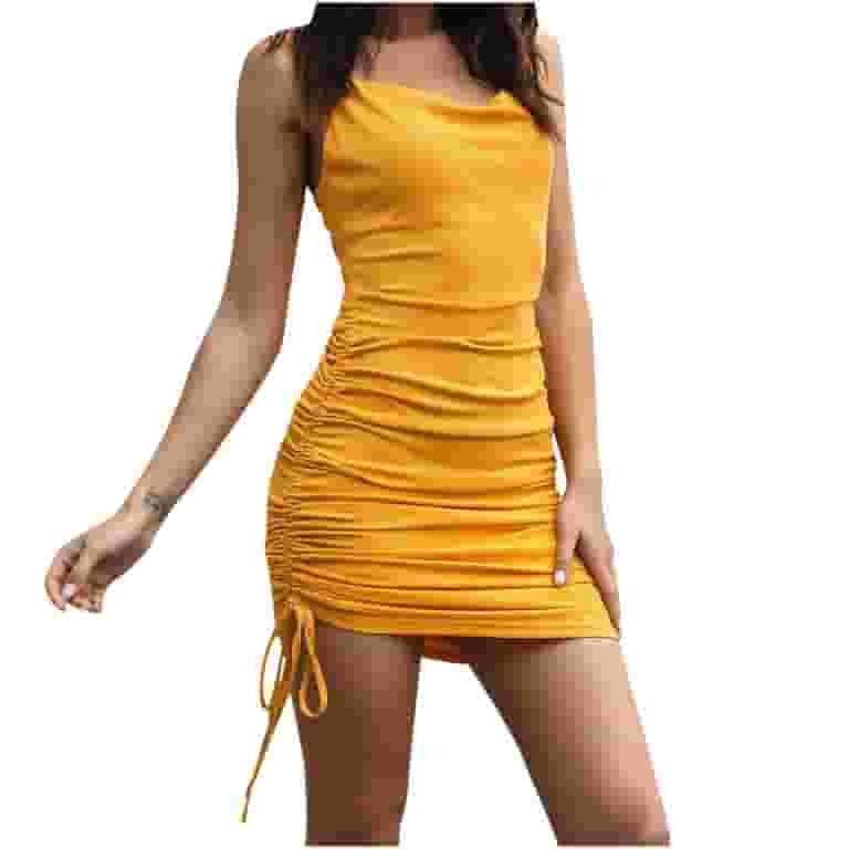 Celebrities Elegant Solid Draw String Asymmetrical Asymmetrical Collar Irregular Dress Dresses(4 Colors) Celebrities Elegant Solid Draw String Asymmetrical Asymmetrical Collar Irregular Dress Dresses(4 Colors)