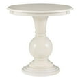 thumbnail image 1 of Linon Table d'Appoint Ronde en Tremble avec Base Piédestal, 26,5 Po de Hauteur, en Bois Fini Crème, 1 of 10