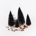 thumbnail image 6 of Clearance! Christmas Trees with Base Home Office Holiday Decoration (Black) 15/20/25/30cm Table Top Decoration Black Needle Mini Christmas Tree, 6 of 8