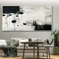 thumbnail image 4 of Large abstract wall art canvas brown and white oil painting, modern handmade oil painting, large black and white wall art hallway art,(71*142cm)28*56 Inches,Unstretched,Frameless, 4 of 4
