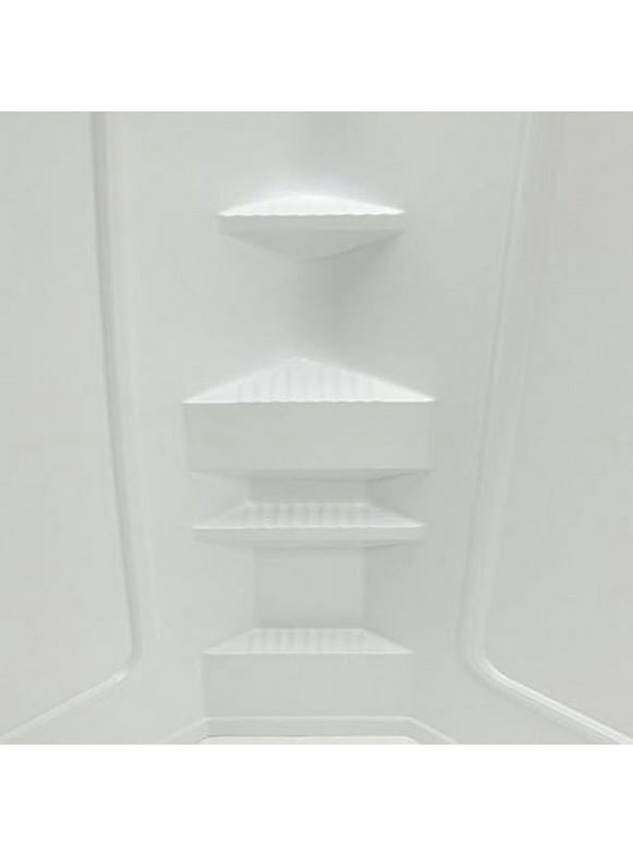 Lippert 210324 Better Bath 32" x 32" x 68" Neo Angle RV Shower Surround White