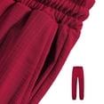 thumbnail image 4 of Men's Summer Thin Fashion Solid Color Loose Imitation Sports Lace Up Splicing Sweat Pants, 4 of 6