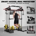 thumbnail image 2 of GOIMU SM4 Smith Machine Power Cage, 2500 lbs Multi‑Function Home Gym with Dual Pulley System, Lat Pulldown & Low Row, Anti‑Derailment Pulley, Weight Storage & Full Training Attachments, 2 of 9