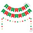 thumbnail image 3 of Fiudx Ofertas relámpago Bandera colgante con letras navideñas, decoración para fiestas, pancarta navideña, bandera colorida, bolígrafo, cuerda, cola de golondrina, creación de ambiente festivo básico, 3 of 6