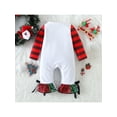 thumbnail image 4 of Qiylii Baby Girl Christmas Romper, Long Sleeve Round Neck Rainbow/Letter Print Jumpsuit Flare Pants,0-18M, 4 of 9