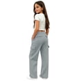 thumbnail image 5 of Sewkxo Sweatpants for Girls Wide Leg Baggy Sweat Pants Kids Casual Athletic Joggers Cute Teen Girl Clothes with Pockets,Light Gray 160, 5 of 9