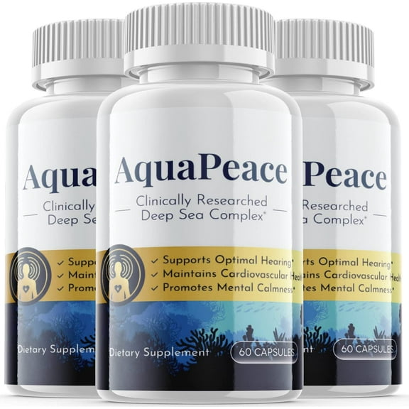(3 Pack) Aqua Peace - Dietary Supplement for Focus, Memory, Clarity, & Energy - Advanced Cognitive Support Formula for Maximum Strength - 180 Capsules