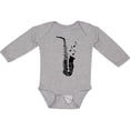 thumbnail image 3 of Inktastic Saxophone Musician Band Gift Idea Boys or Girls Long Sleeve Baby Bodysuit, 3 of 5