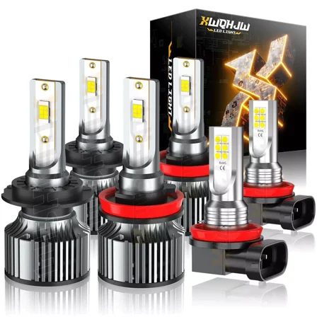 For Hyundai Santa Fe Sport 2013-2016 6x Combo LED Headlight Fog Light Bulbs Kit
