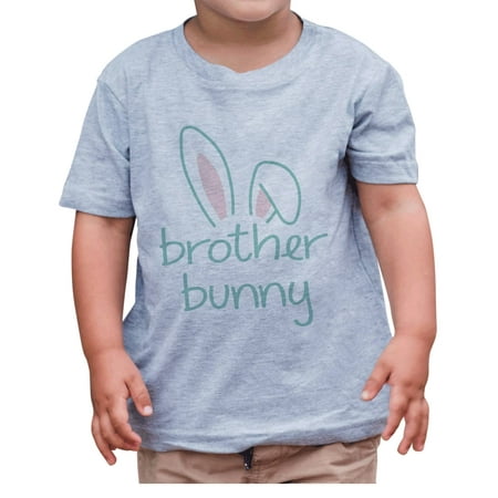 

7 ate 9 Apparel Family Matching Happy Easter Shirts - Brother Bunny Grey T-Shirt 2T