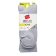 thumbnail image 2 of Hanes Absolute Active Men’s Cushioned Crew Socks, Shoe Sizes 6-12, 3-Pairs Grey/White, 2 of 3