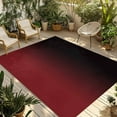 thumbnail image 2 of Outdoor Rug 5x8 ft Red Black Ombre Waterproof Outdoor Patio Rug Mat Non Slip Outside Area Rugs Carpet for RV,Camping,Porch,Deck,Pool,Balconybackyard,Aesthetic Abstract Watercolor, 2 of 9