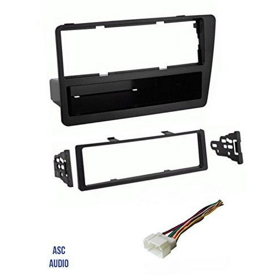 ASC Audio Car Stereo Dash Install Kit and Wire Harness for installing an Aftermarket Single Din Radio for 2002 2003 2004 2005 Honda Civic SI (SI model only)