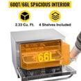 thumbnail image 1 of Horno de convección para encimera VEVOR Tuspuzz tostador comercial acero inoxidable 60 cuartos 120 V, 1 of 9
