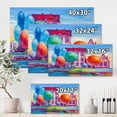 thumbnail image 4 of Designart ' Abstract Daydream House In The VIllage ' Traditional Canvas Wall Art Print, 4 of 4