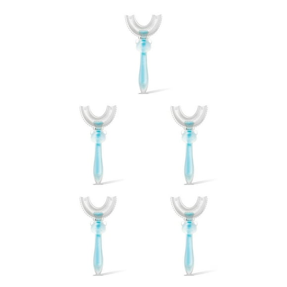 Matsuzay Cepillo de de silicona en forma de U para niños, mango de 360 grados para niños pequeños, suministros de limpieza de mano para Type2 NO2 Matsuzay CBP077590