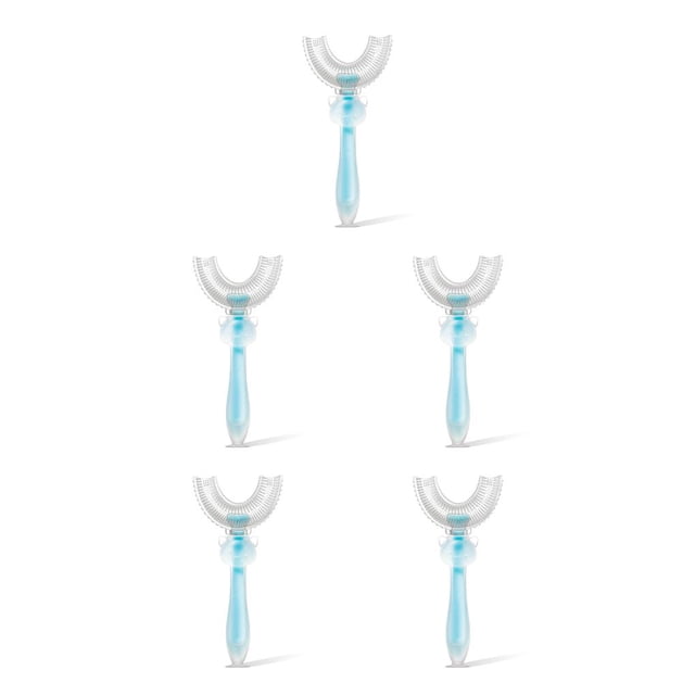 Matsuzay Cepillo de de silicona en forma de U para niños, mango de 360 grados para niños pequeños, suministros de limpieza de mano para Type2 NO2 Matsuzay CBP077590