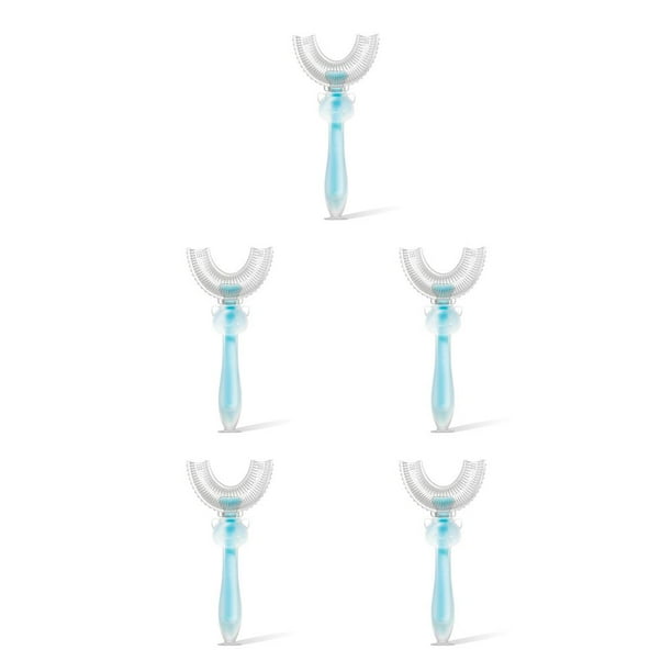 Matsuzay Cepillo de de silicona en forma de U para niños, mango de 360 grados para niños pequeños, suministros de limpieza de mano para Type2 NO2 Matsuzay CBP077590