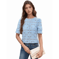 thumbnail image 3 of Women'S Summer Eyelet Hollow Out Crochet Lace Embroidered Short Sleeve Puff Tops XL, 3 of 7