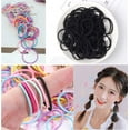 thumbnail image 5 of Rubber Bands for Hair, Small Hair Elastics for Girls, Soft and Comfy Rubber Bands Hair Ties Hairbands Ponytail Holders Hair for Women, Not Easy to Break, Black, 5 of 7