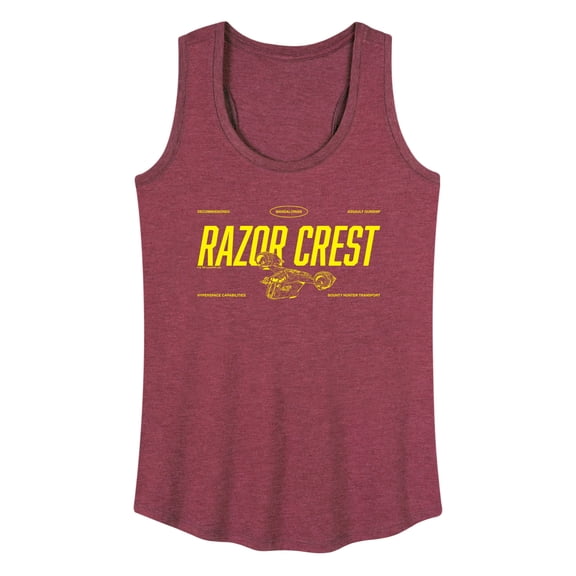 The Mandalorian And Grogu - Razor Crest Jersey - Women's Racerback Graphic Tank