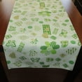 thumbnail image 3 of Cotton Print Table Runner Floral Quilting Pattern Flowers Hearts and Butterfly Green, 3 of 3