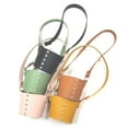 thumbnail image 2 of New Portable Drinks Reusable Hand-Carrying Coffee Cup Holder Cup Bag Leather Case BROWN, 2 of 8