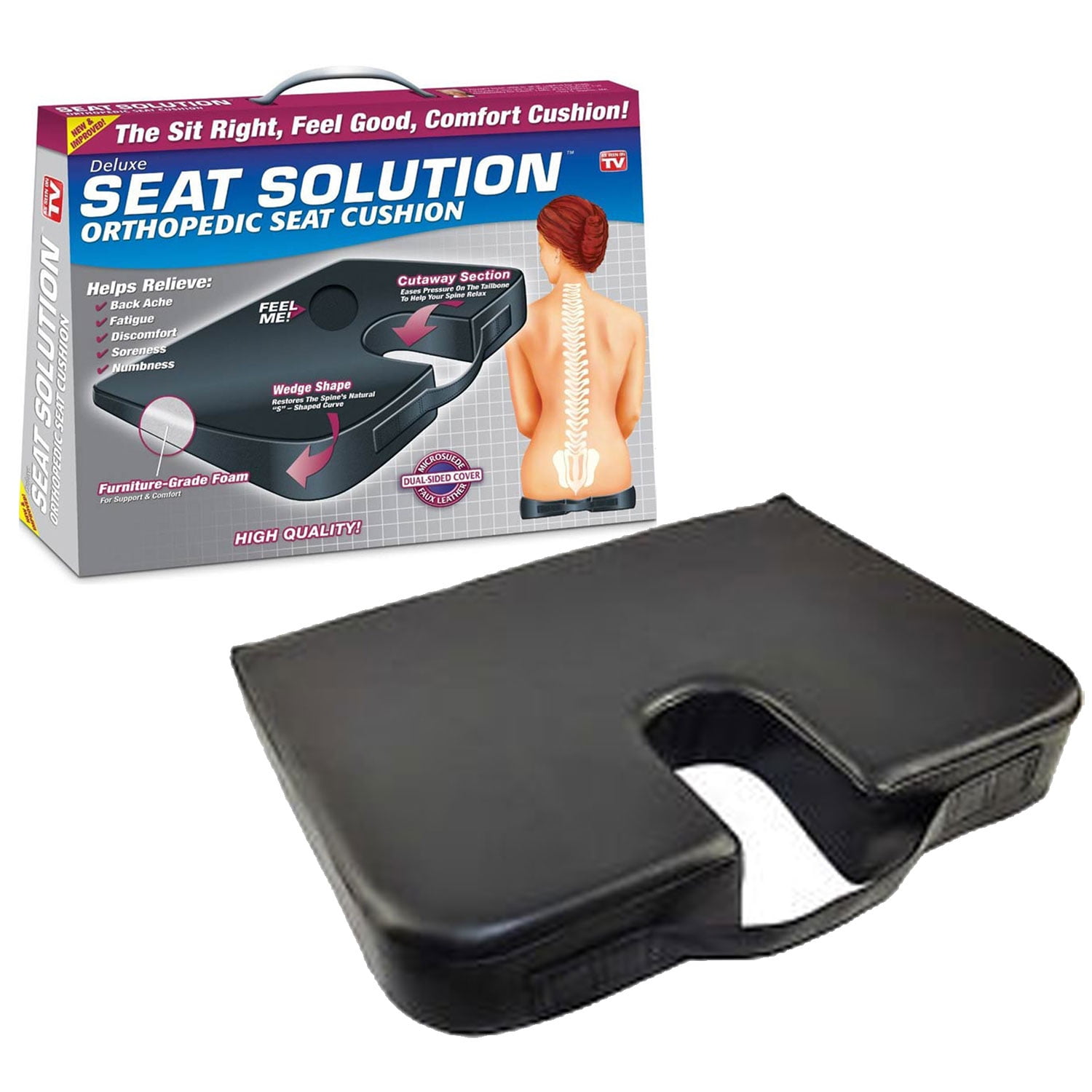Deluxe Seat Solution™ Orthopedic Seat Cushion 