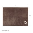 thumbnail image 6 of PETMAKER Dog Rugs for Muddy Paws Paw Print Brown Microfiber and Thermoplastic Rubber Indoor Doormats, 36" x 26", Machine Washable, 6 of 11