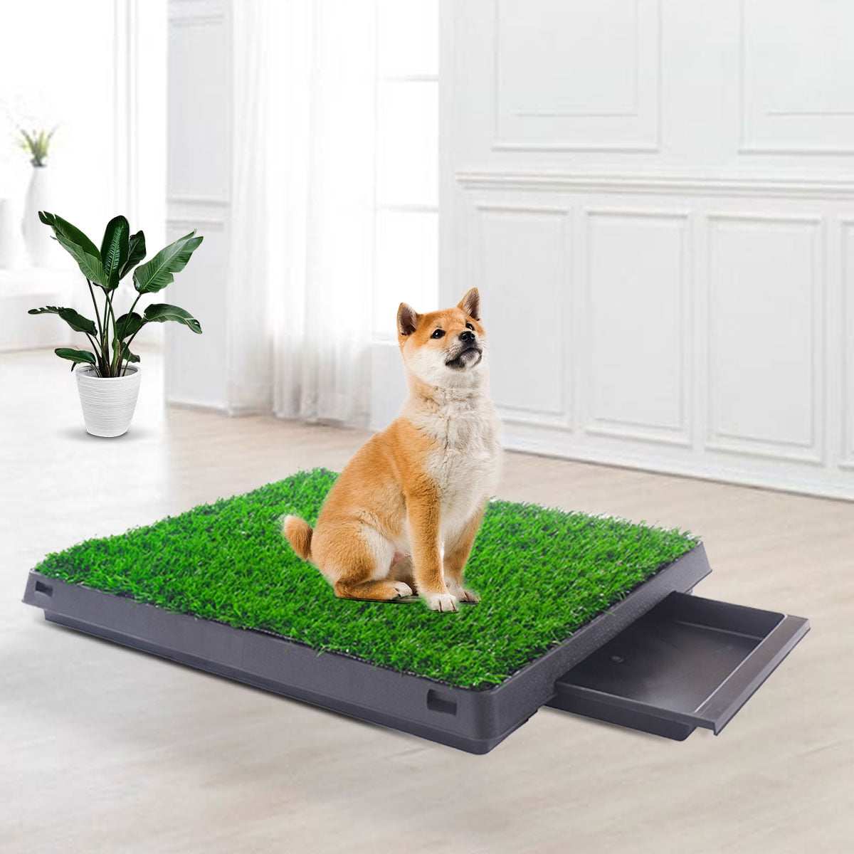 Lowestbest 25"x20" Artificial Grass for Dogs Potty Training Area Patio Lawn Decoration Lowestbest 25"x20" Artificial Grass for Dogs Potty Training Area Patio Lawn Decoration