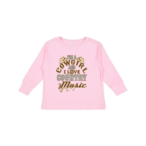 Inktastic Cowgirl Country Music Lover Girls Long Sleeve Toddler T-Shirt